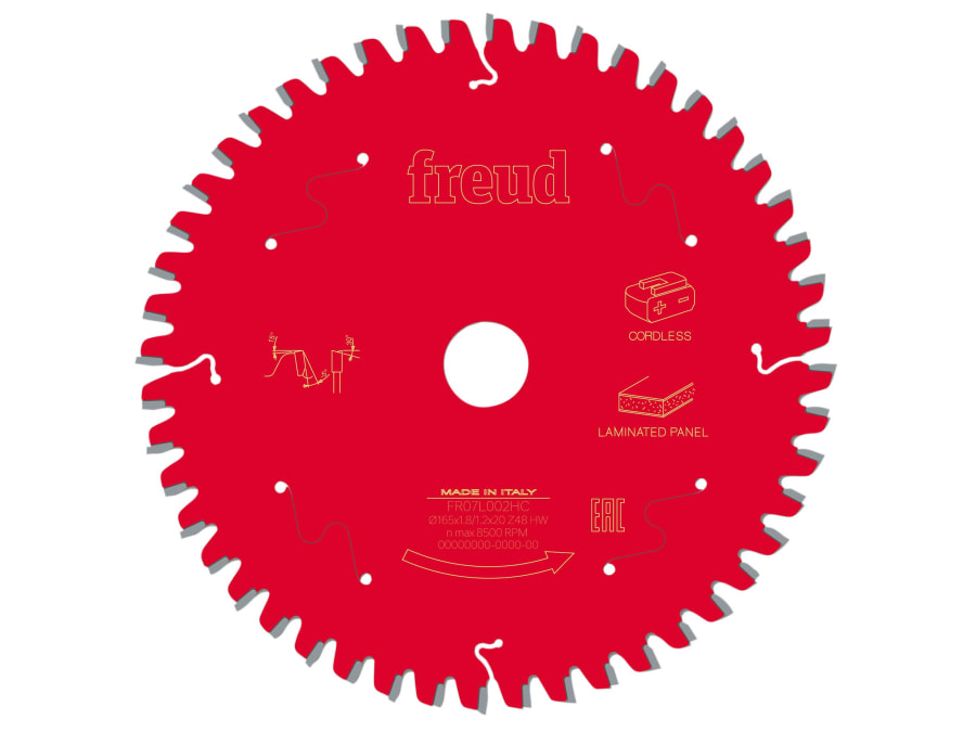 Freud F03FS10076 Laminated Panel Circular Saw Blade 160 x 20 x 1.8/1.2mm x 48T
