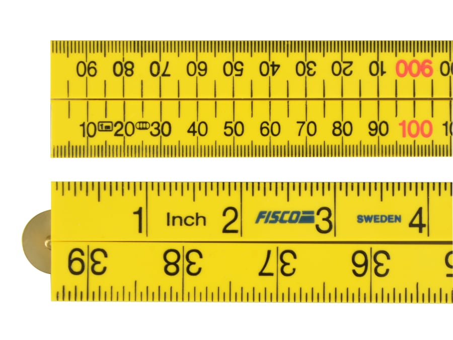 Fisco 201312 1m / 39in Yellow ABS Nylon Rule