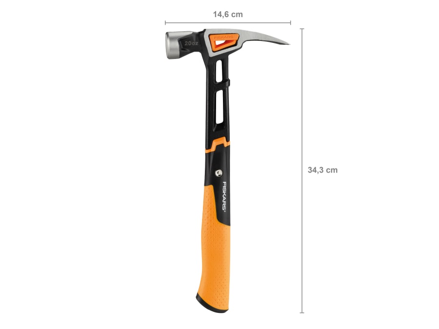 Fiskars 1020214 IsoCore General Use Hammer 570g