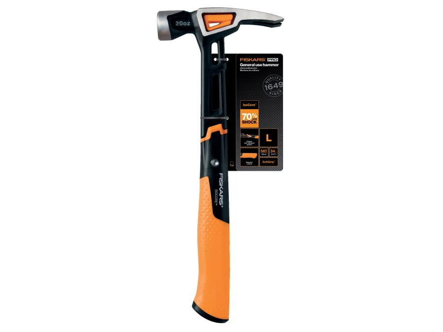 Fiskars 1020214 IsoCore General Use Hammer 570g