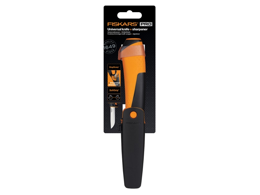 Fiskars 1023618 Universal Knife with Sharpener
