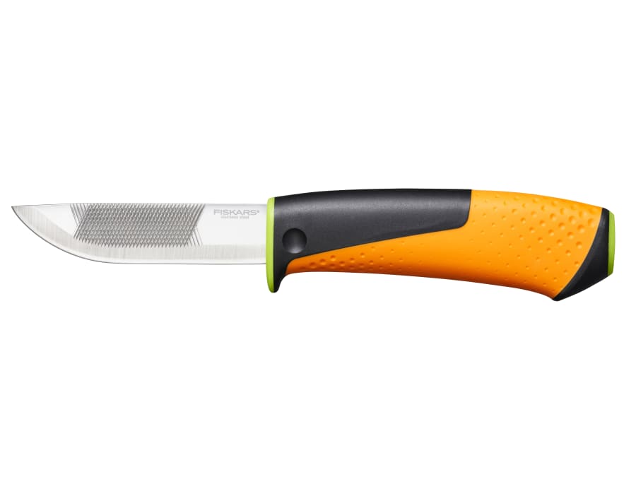 Fiskars 1023619 Heavy-Duty Knife with Sharpener