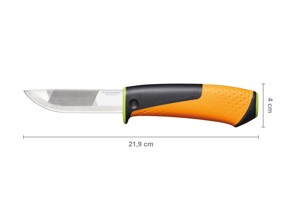 Fiskars 1023619 Heavy-Duty Knife with Sharpener