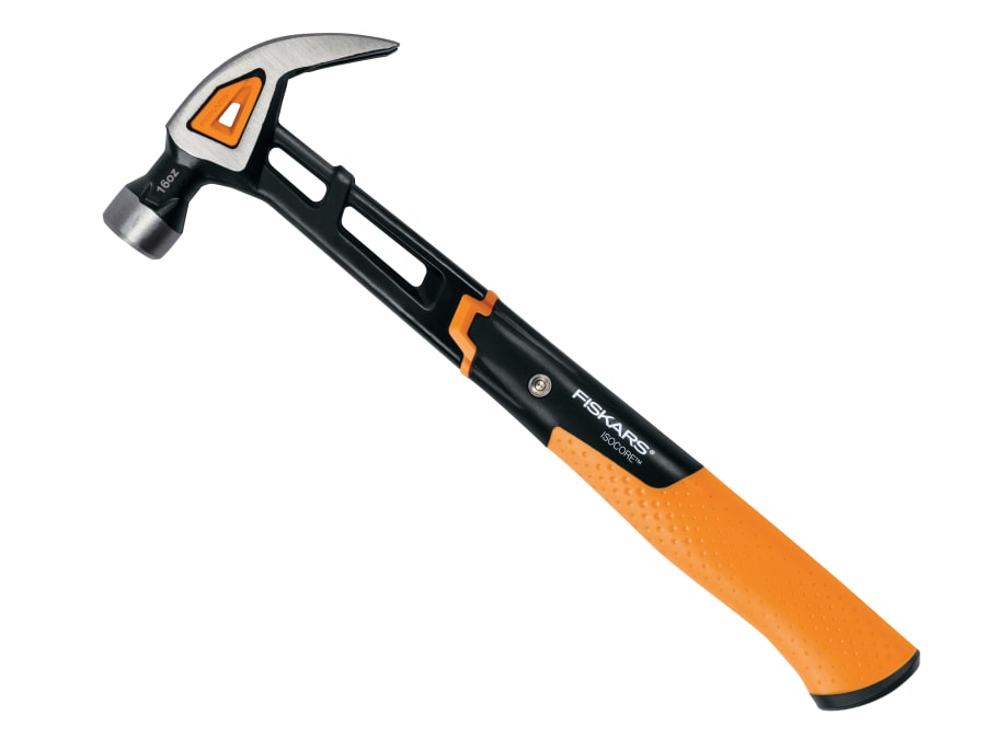 Fiskars 1027202 IsoCore Curved Finishing Hammer 450g