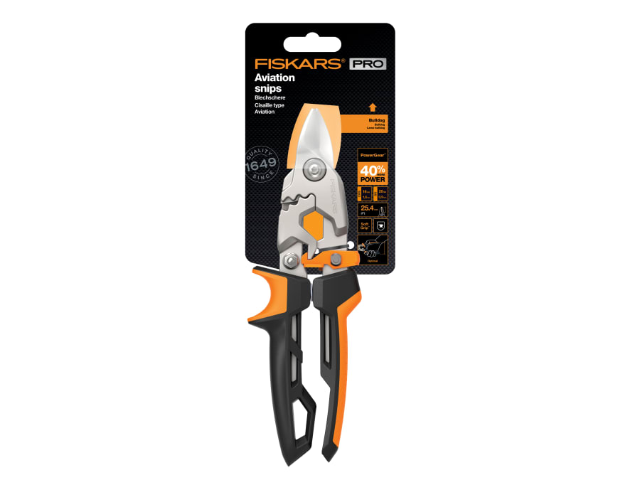 Fiskars 1027212 PowerGear™ Bulldog Aviation Snips 250mm