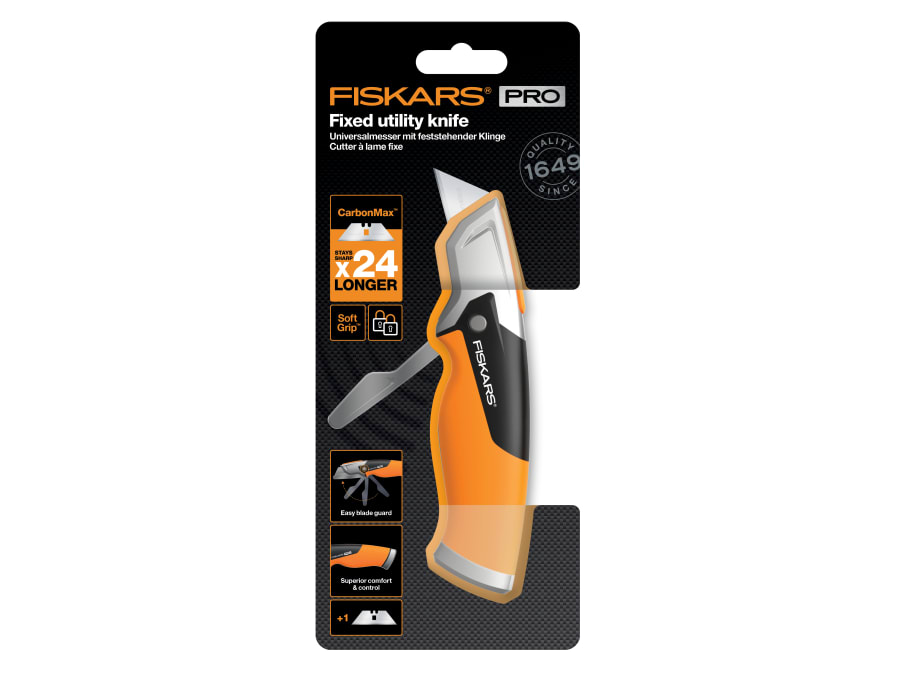 Fiskars 1027222 CarbonMax Fixed Utility Knife