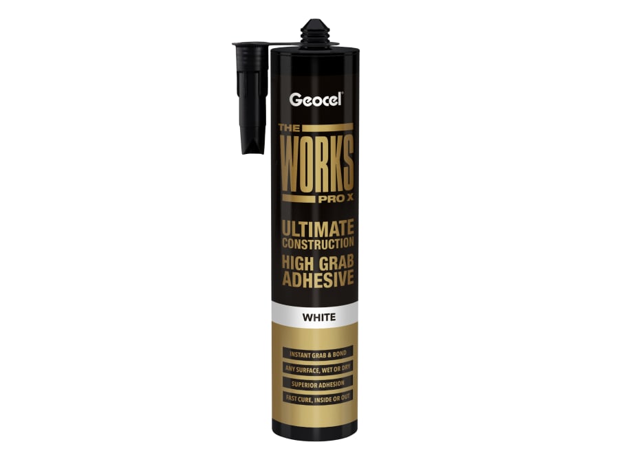 Geocel 6001246C03 High Grab Adhesive White 290ml