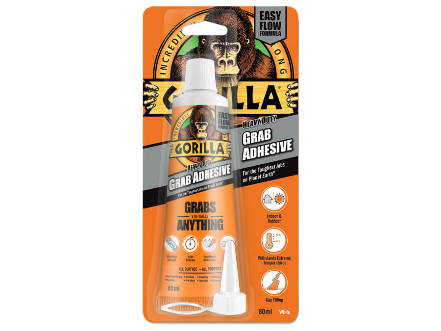 Gorilla Glue 2044301 Heavy-Duty Grab Adhesive White 80ml