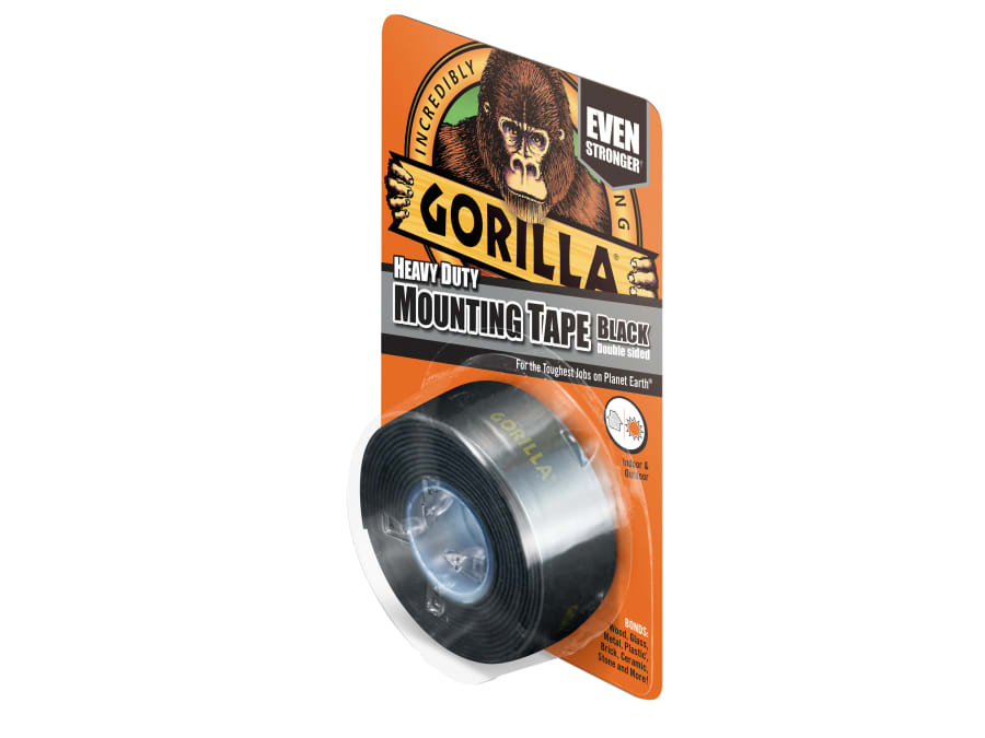 Gorilla Glue 3044201 Heavy-Duty Mounting Tape 25.4mm x 1.52m Black