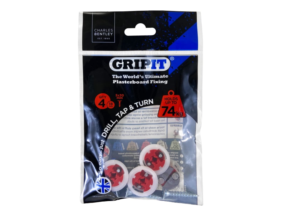 Gripit GP18100 Plasterboard Fixings 18mm (Pack 100)