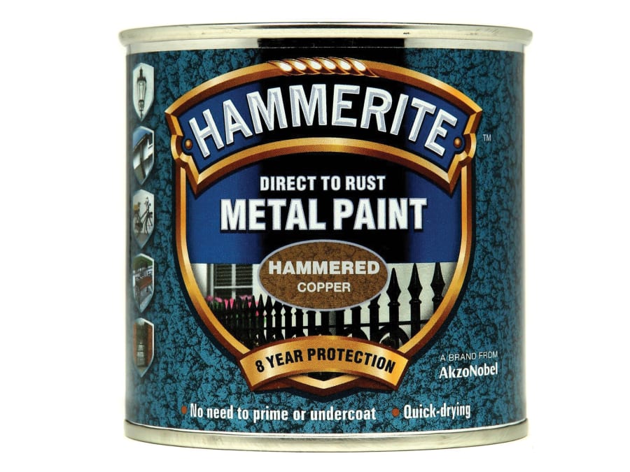 Hammerite 5084822 Direct To Rust Hammered Metal Paint Copper 250ml