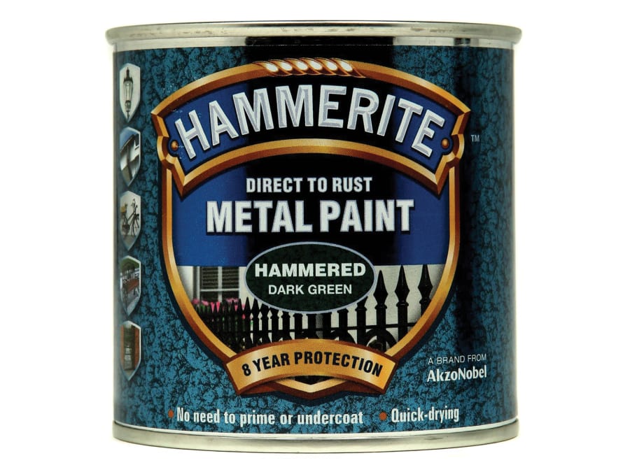 Hammerite 5084831 Dark Green Hammered Finish Metal Paint 250ml