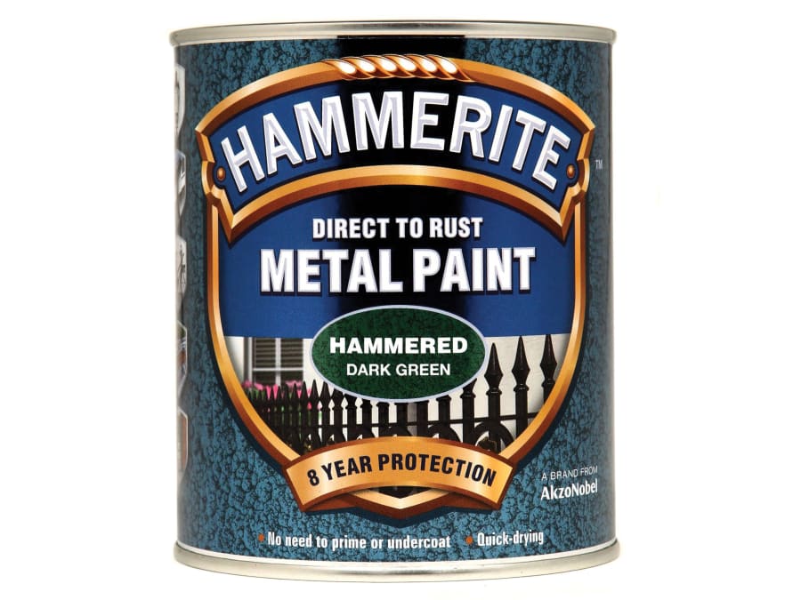 Hammerite 5092823 Dark Green Hammered Finish Metal Paint 750ml