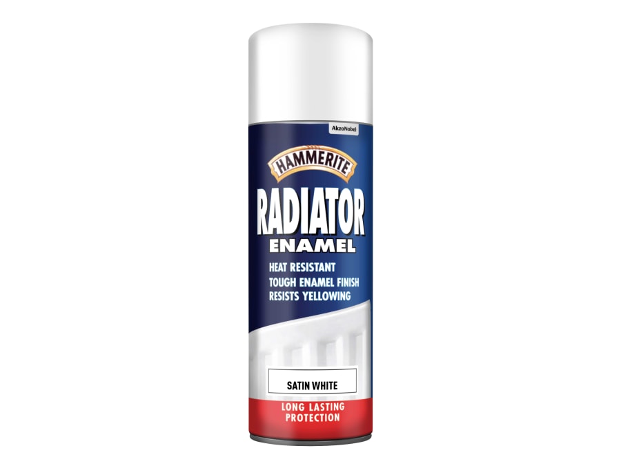 Hammerite 5092847 Satin White Radiator Enamel Aerosol 400ml