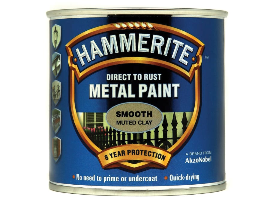 Hammerite 5158231 Smooth Finish Metal Paint Muted Clay 250ml