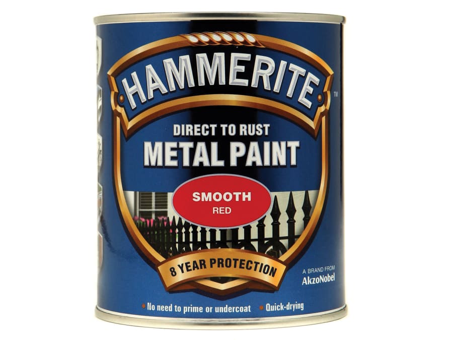 Hammerite 5092824 Direct To Rust Smooth Finish Metal Paint Red 750ml