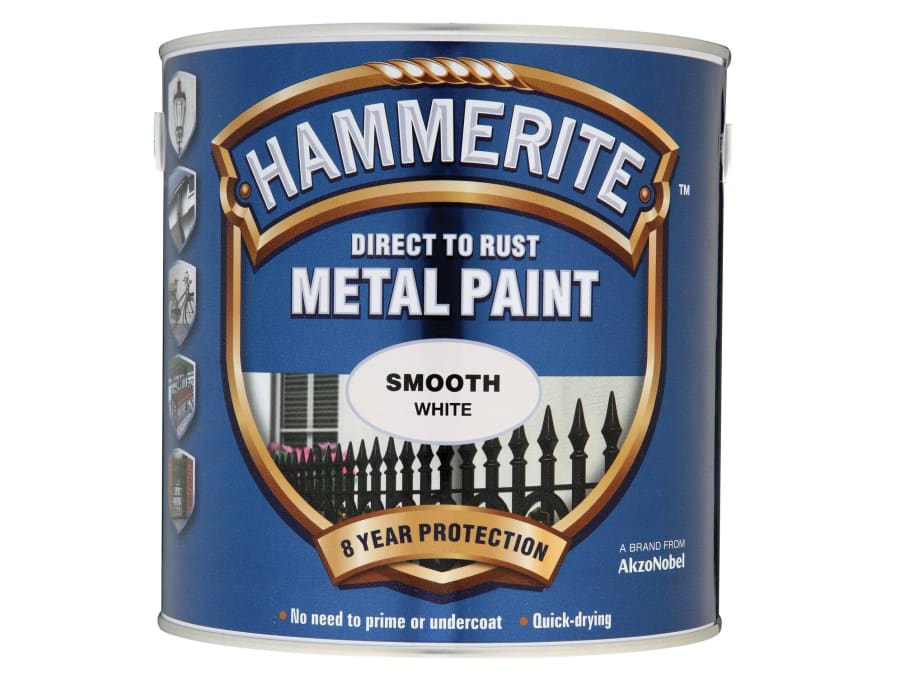 Hammerite 5084860 Direct To Rust Smooth Finish Metal Paint 2.5L White