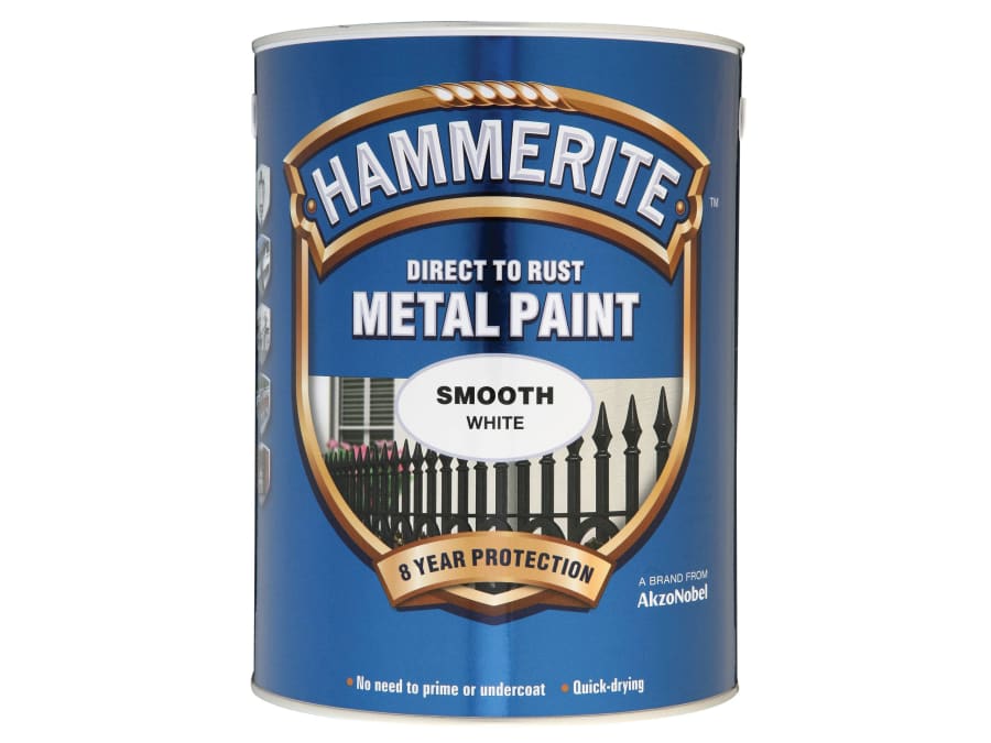 Hammerite 5084861 Direct To Rust Smooth Finish Metal Paint 5 Litre