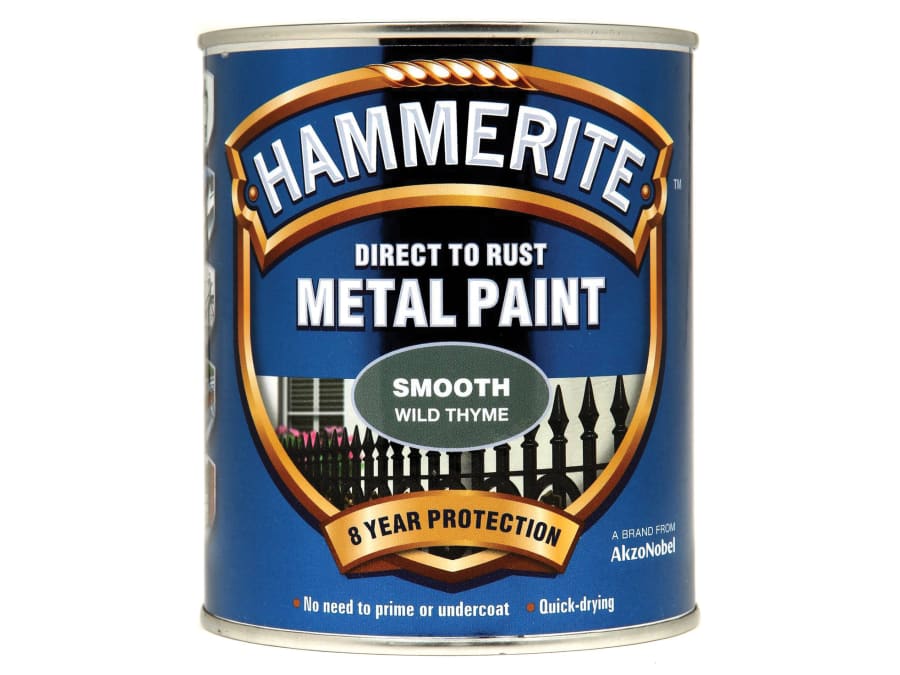 Hammerite 5158230 Direct To Rust Smooth Finish Metal Paint Wild Thyme 750ml