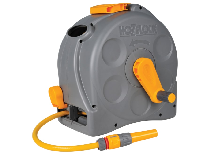 Hozelock 100000918 25m 2-in-1 Compact Hose Reel with 25m Starter Hose