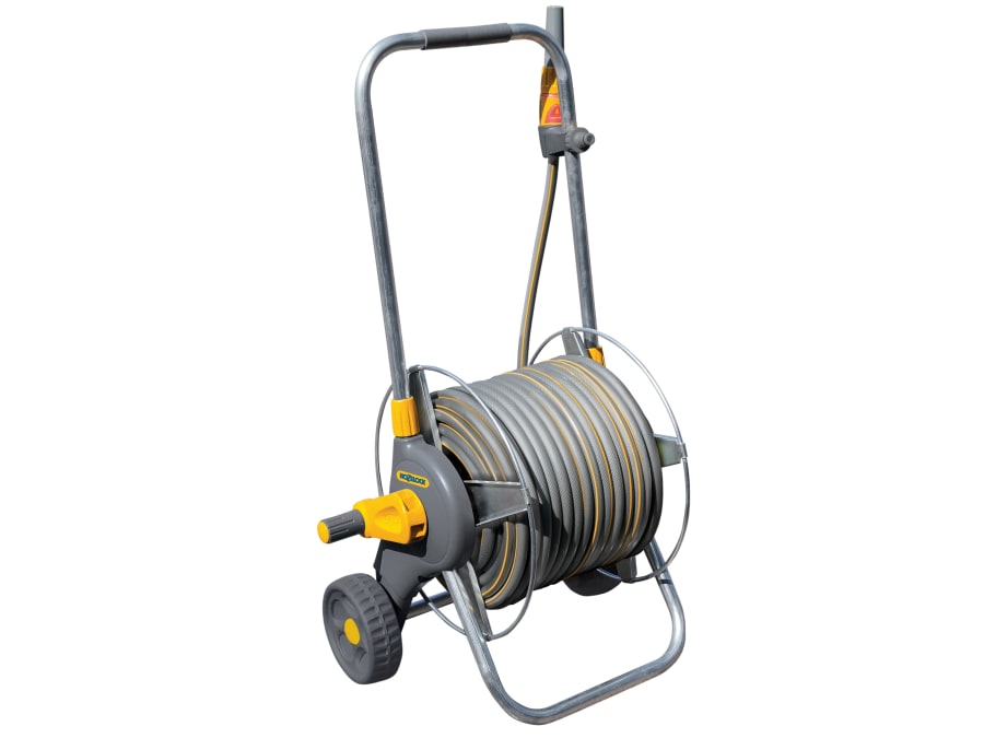 Hozelock 100000996 60m Metal Pro Hose Cart with 30m of 12.5mm Hose