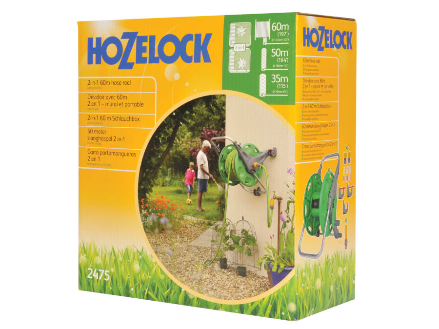 Hozelock 100001038 60m Wall Mountable Hose Reel