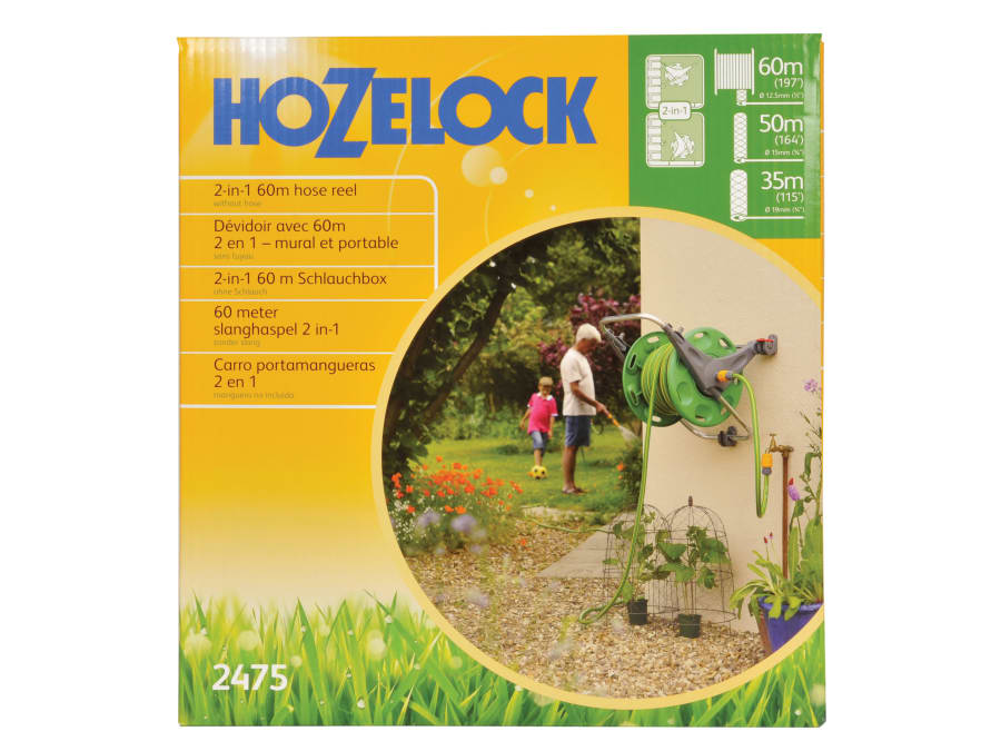 Hozelock 100001038 60m Wall Mountable Hose Reel