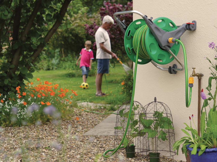 Hozelock 100001038 60m Wall Mountable Hose Reel