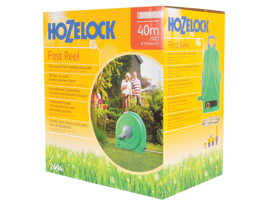 Hozelock 100001087 40m Fast Reel with 40m of 12.5mm Hose