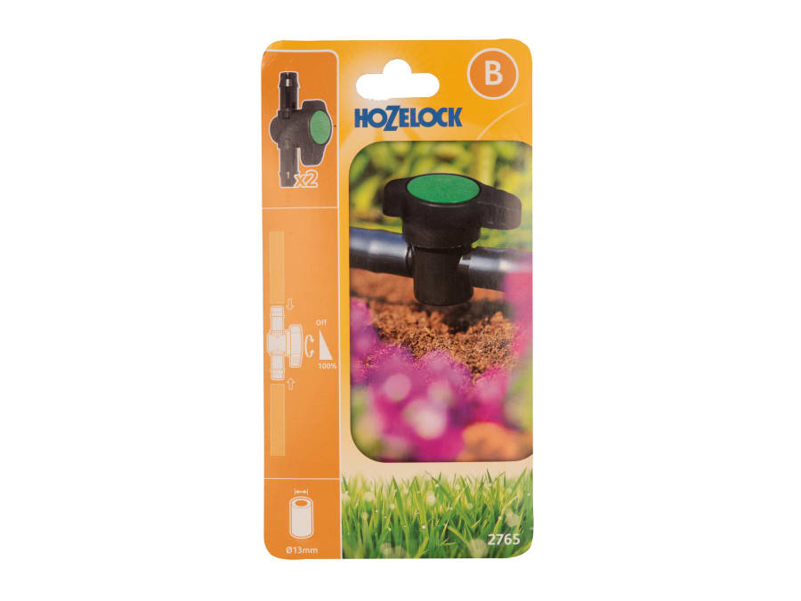 Hozelock 100001326 13mm Flow Control Valve (Pack 2)