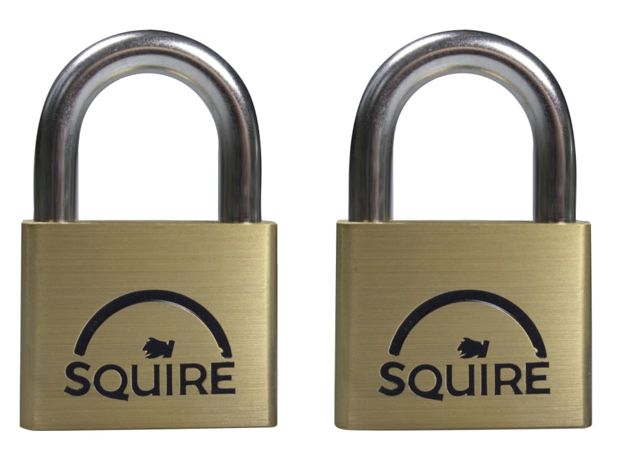 Squire LN4T 40mm Brass Padlock Twin Pack
