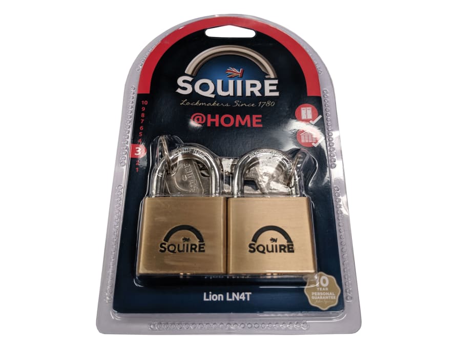 Squire LN4T 40mm Brass Padlock Twin Pack