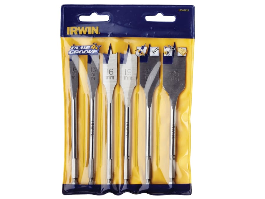 Irwin 10502826 4X Flat Bit Set 6 Piece