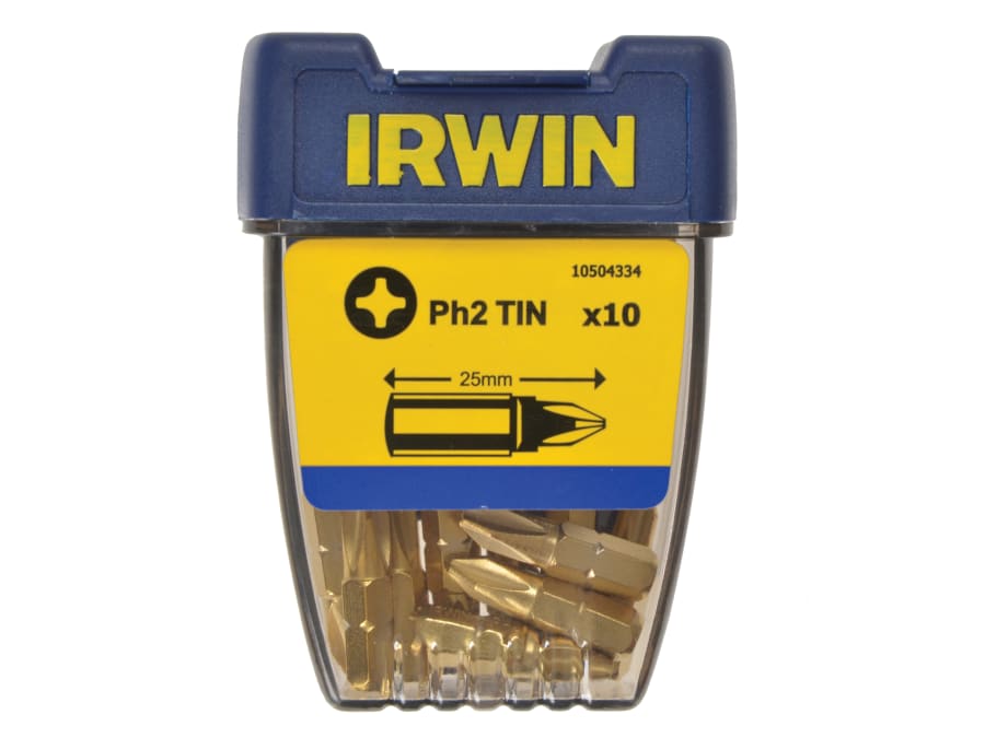 Irwin 10504392 PH2 25mm Titanium Screwdriver Bits (Pack 2)