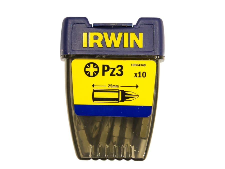 Irwin 10504340 PZ3 25mm Pozidriv Insert Bits (Pack 10)
