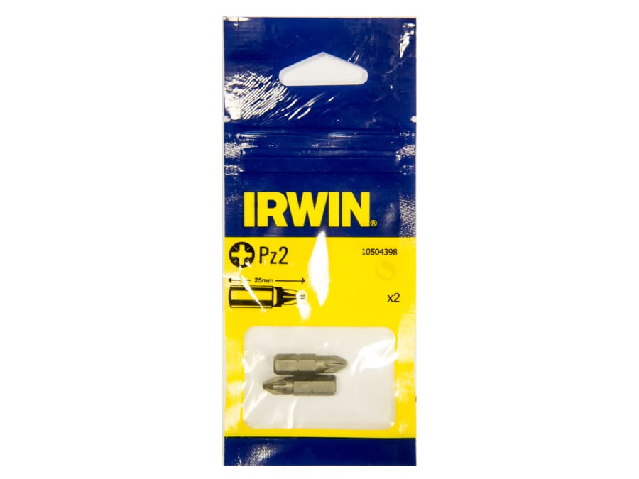 Irwin 10504398 PZ2 25mm Pozidriv Insert Bit (Pack 2)