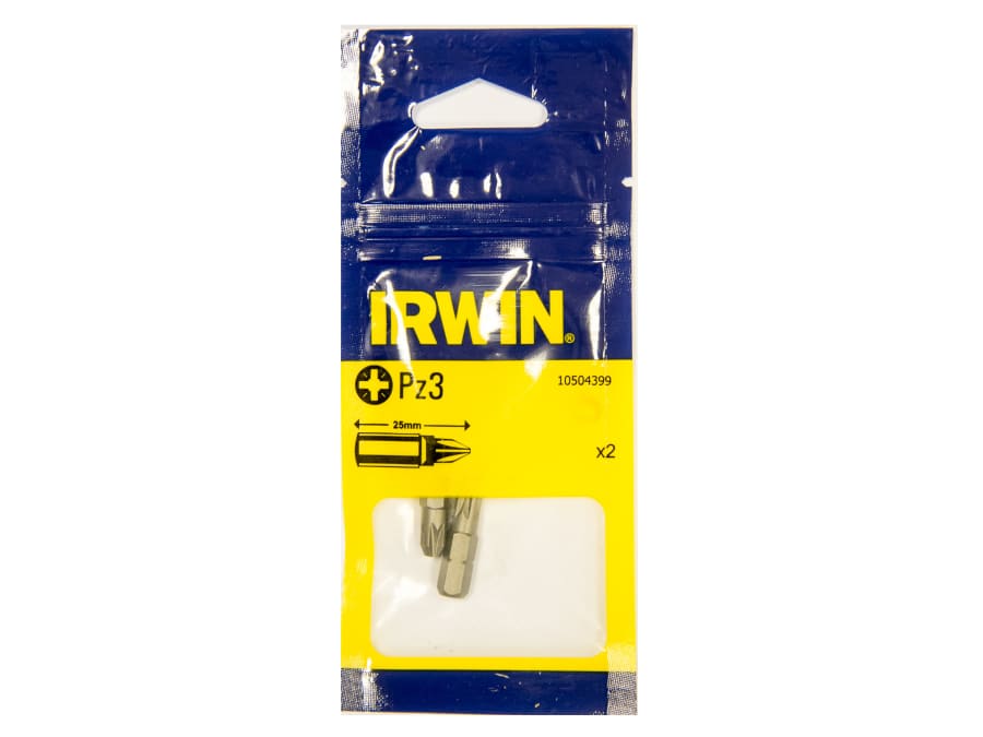 Irwin 10504399 PZ3 25mm Pozidriv Insert Bit (Pack 2)