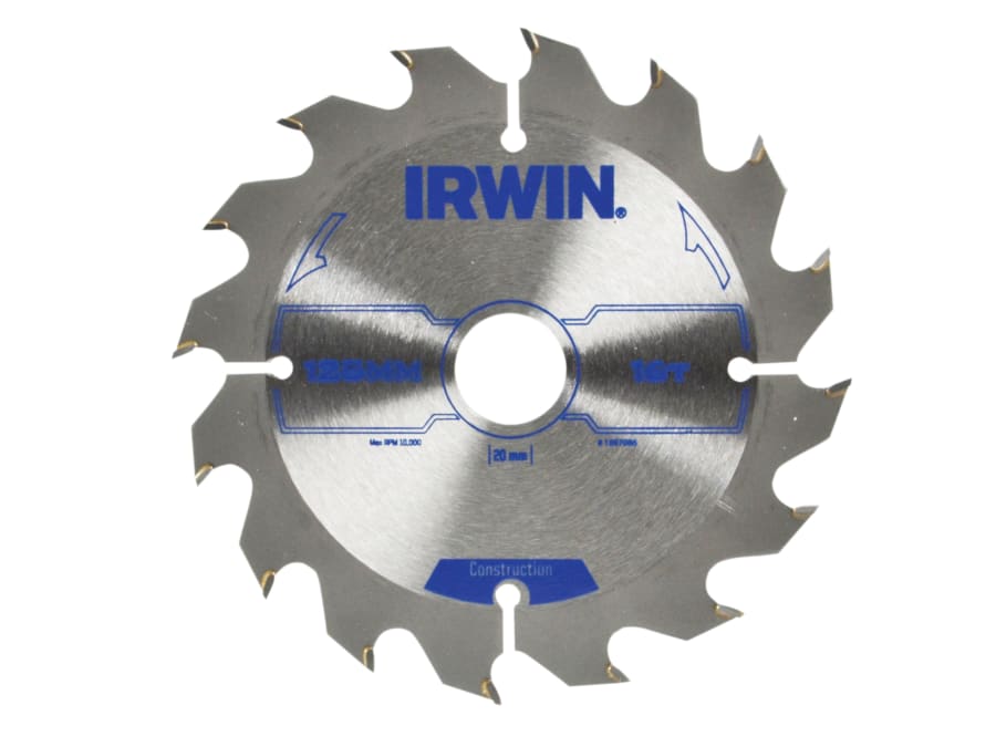Irwin 1897086 125mm x 20mm x 16T Construction Circular Saw Blade