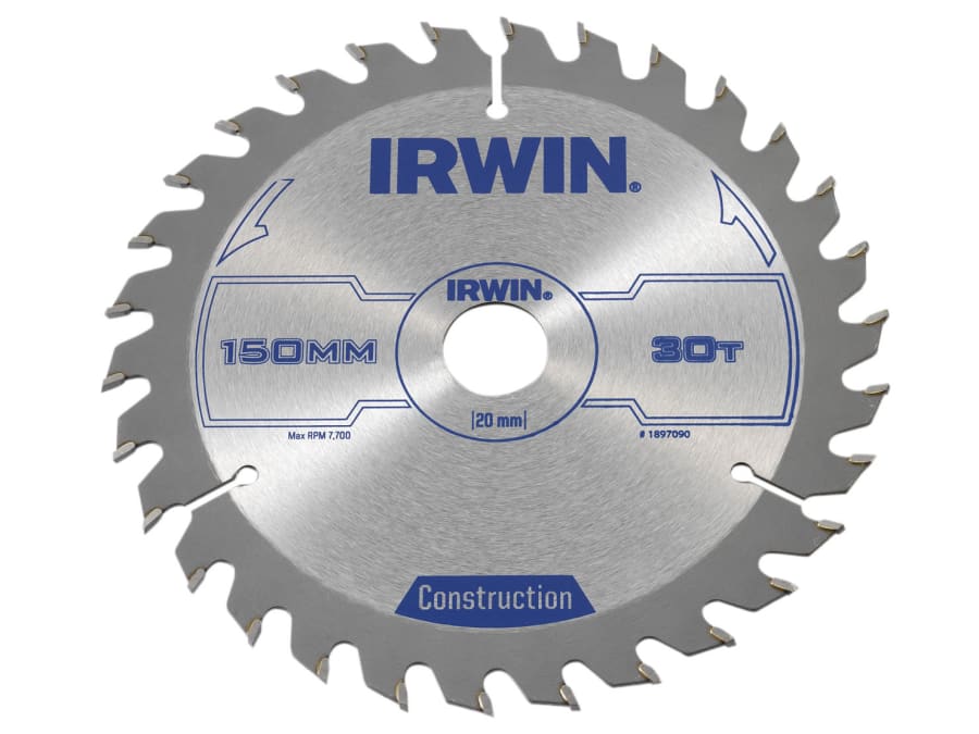 Irwin 1897090 150mm x 20mm 30T Construction Circular Saw Blade