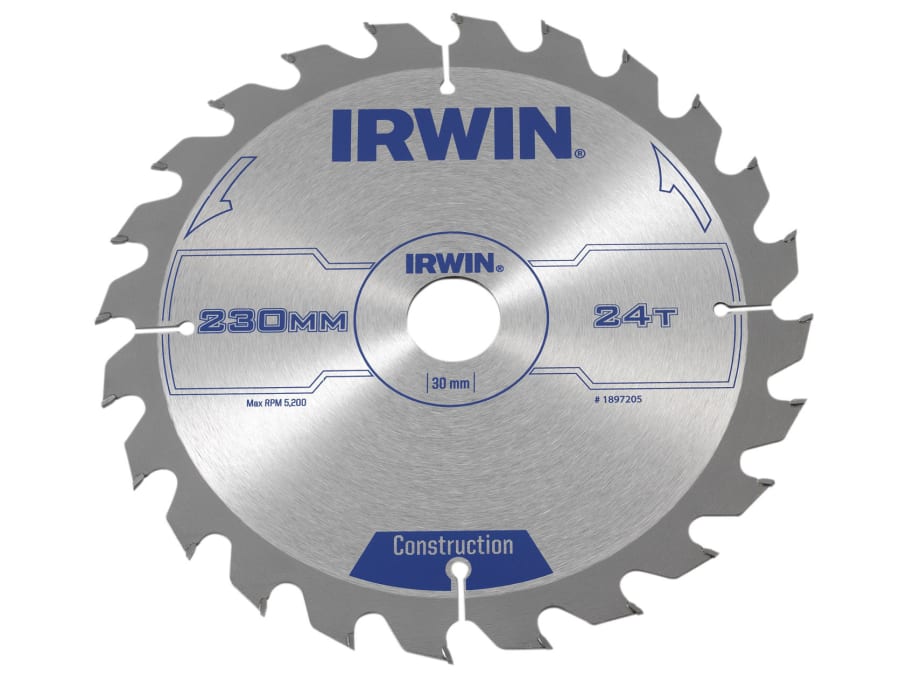 Irwin 1897205 230mm x 30mm x 24T Construction Circular Saw Blade