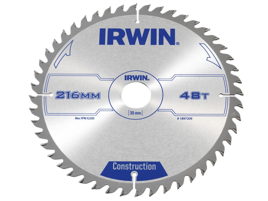 Irwin 1897209 216mm x 30mm 48T General Purpose Table & Mitre Saw Blade