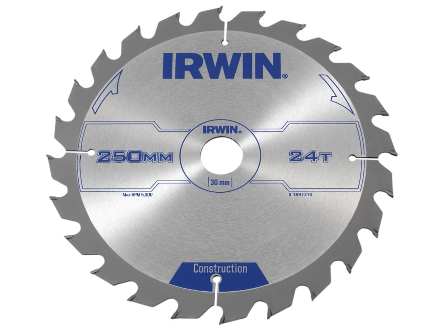Irwin 1897210 250mm x 30mm x 24T General Purpose Table & Mitre Saw Blade