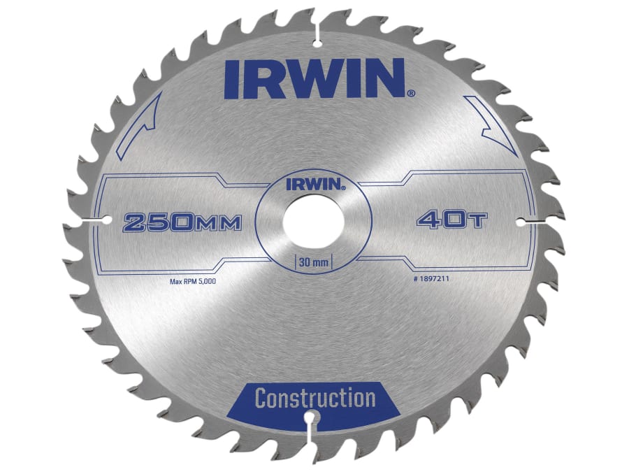 Irwin 1897211 250 x 30mm x 40T General Purpose Table & Mitre Saw Blade