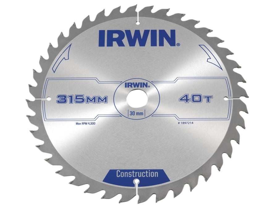 Irwin 1897214 315 x 30mm x 40T General Purpose Table & Mitre Saw Blade