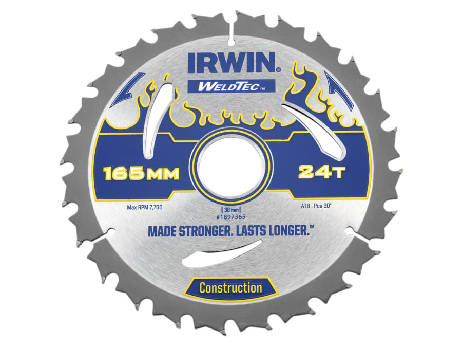 Irwin 1897365 165mm x 30mm x 24T Circular Saw Blade