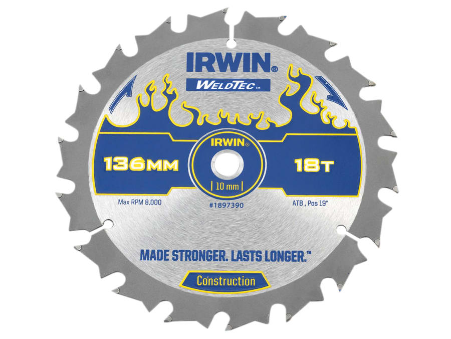 Irwin 1897390 136mm x 10mm x 18T Circular Saw Blade