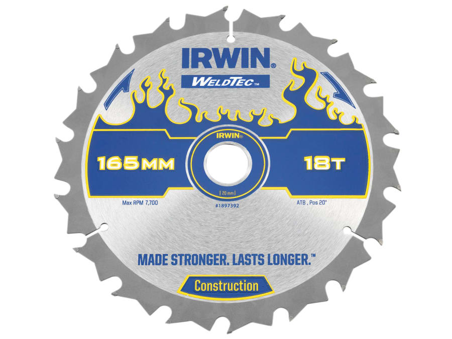 Irwin 1897392 165mm x 20mm x 18T Circular Saw Blade