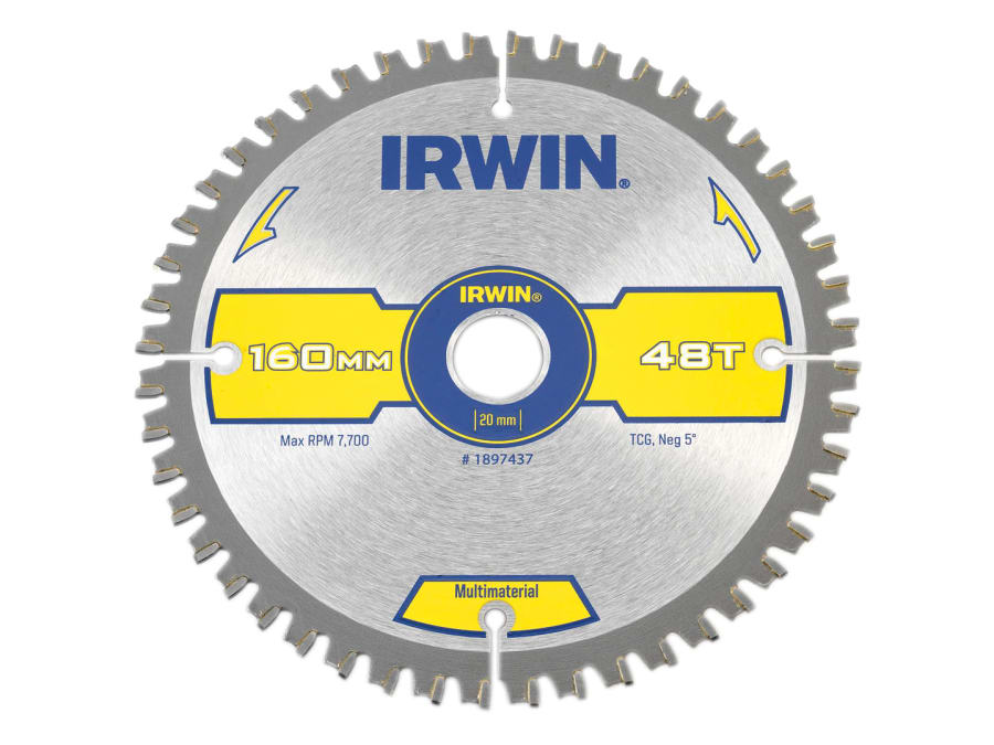 Irwin 1897437 160mm x 20mm x 48T Multi Material Circular Saw Blade