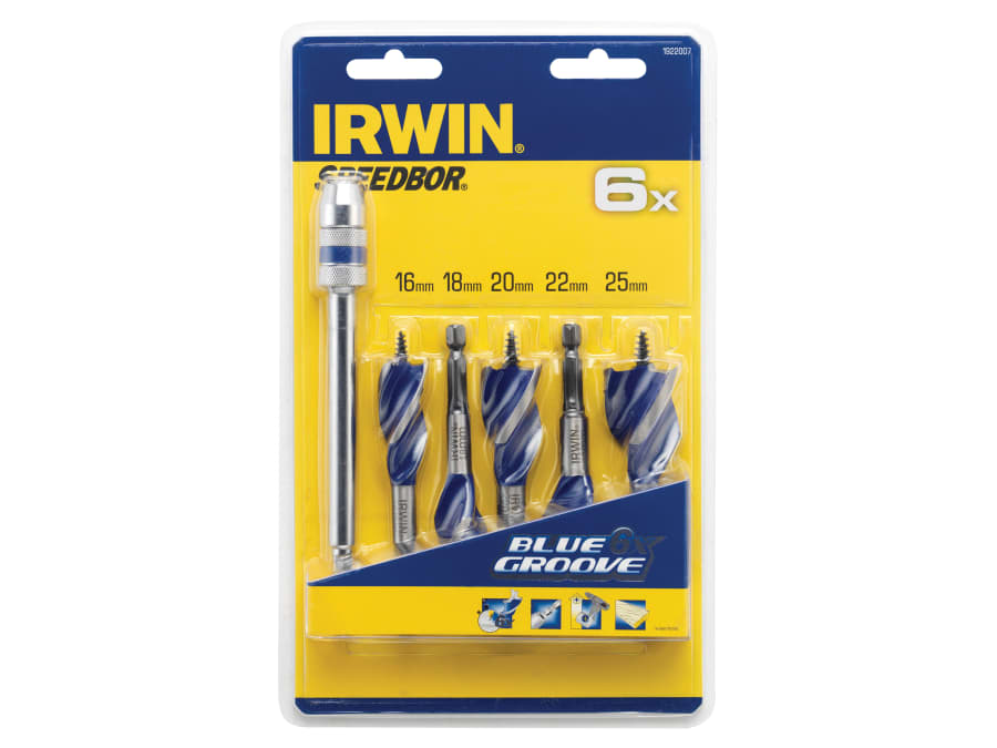 Irwin 1922007 5 Piece Stubby Wood Bit Set