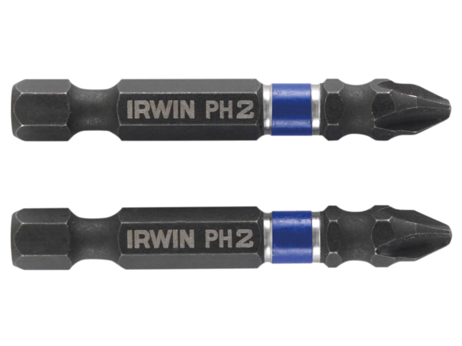 Irwin 1923322 PH2 Impact Screwdriver Bits 50mm (Pack 2)